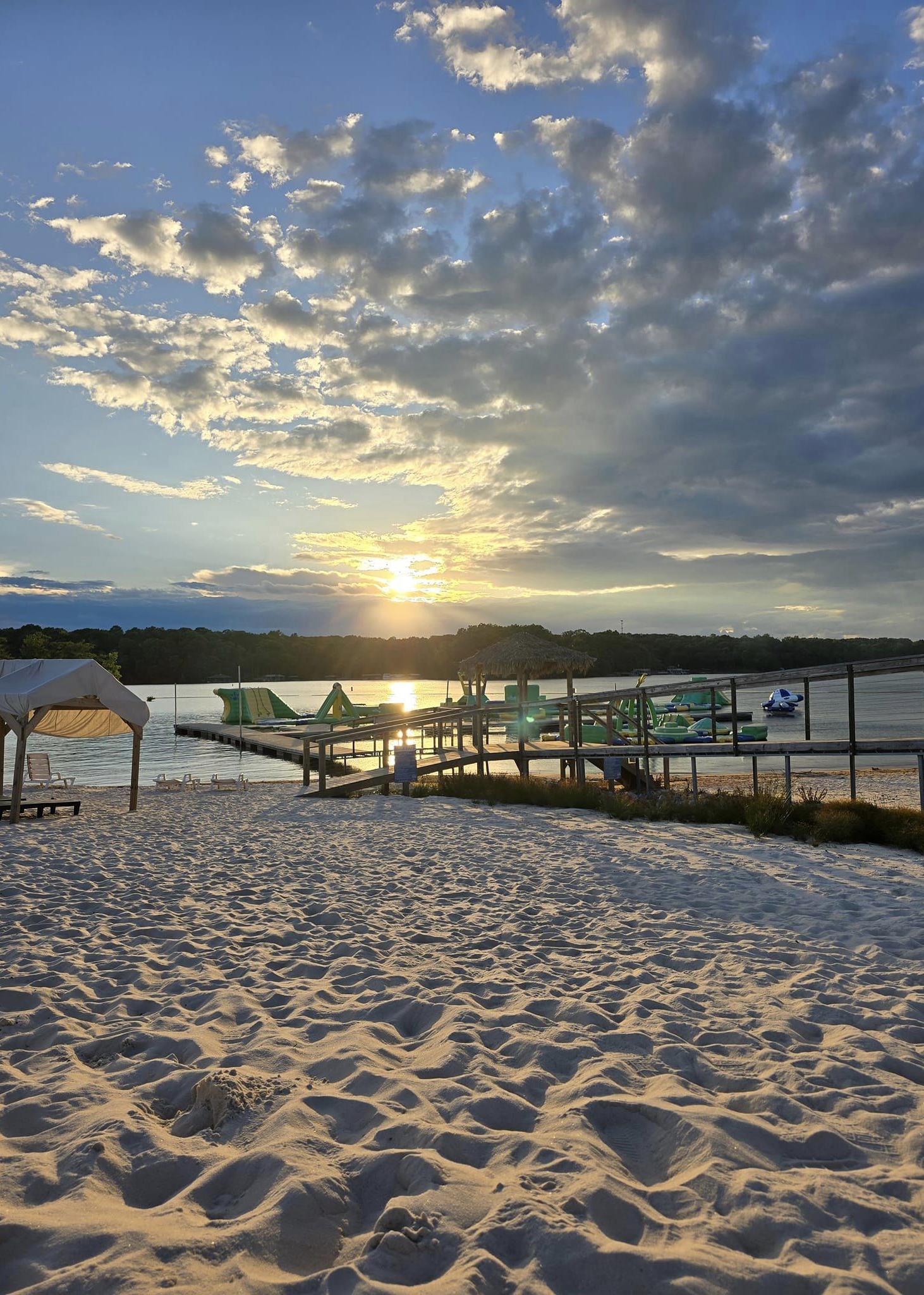 The Shores of Asbury in Anderson, SC during a sunset.